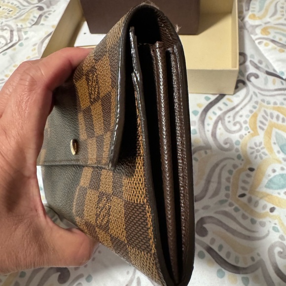 Authentic Louis Vuitton long wallet Porte feuille sarah bifold brown Damier - Picture 9 of 9